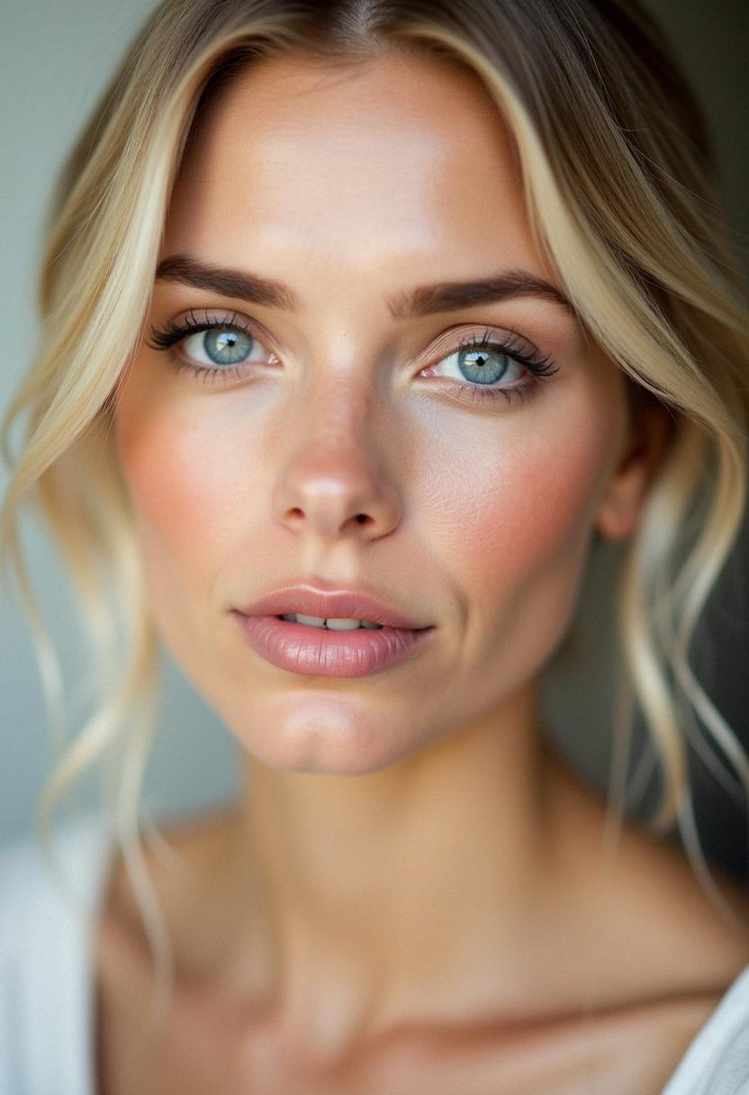 natural makeup for blondes