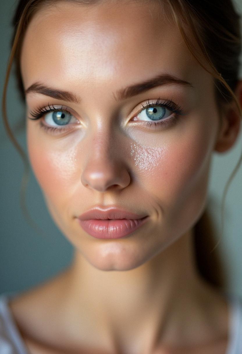 natural makeup for blue eyes