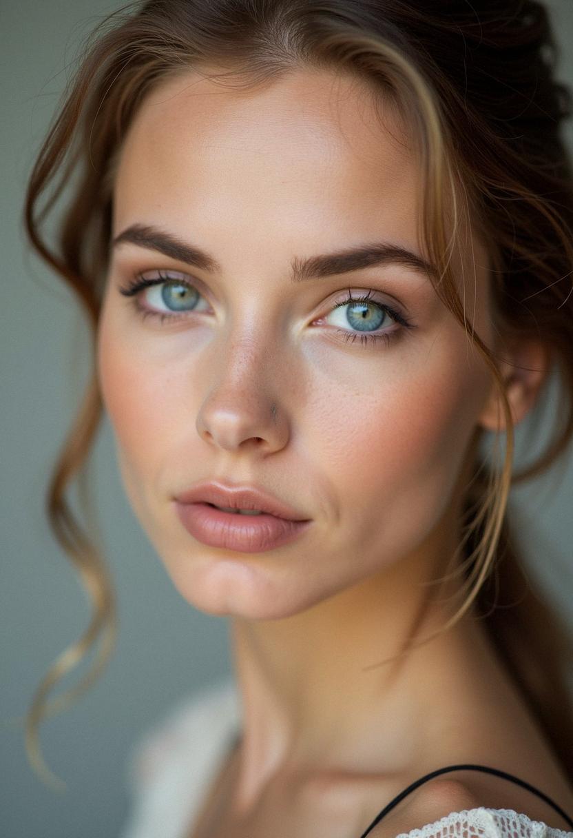 natural makeup for blue eyes
