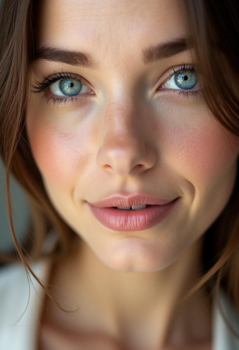 natural makeup for blue eyes