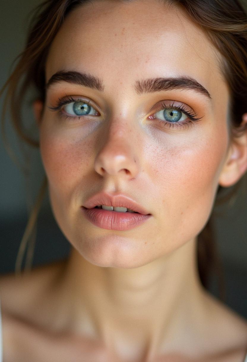 natural makeup for blue eyes
