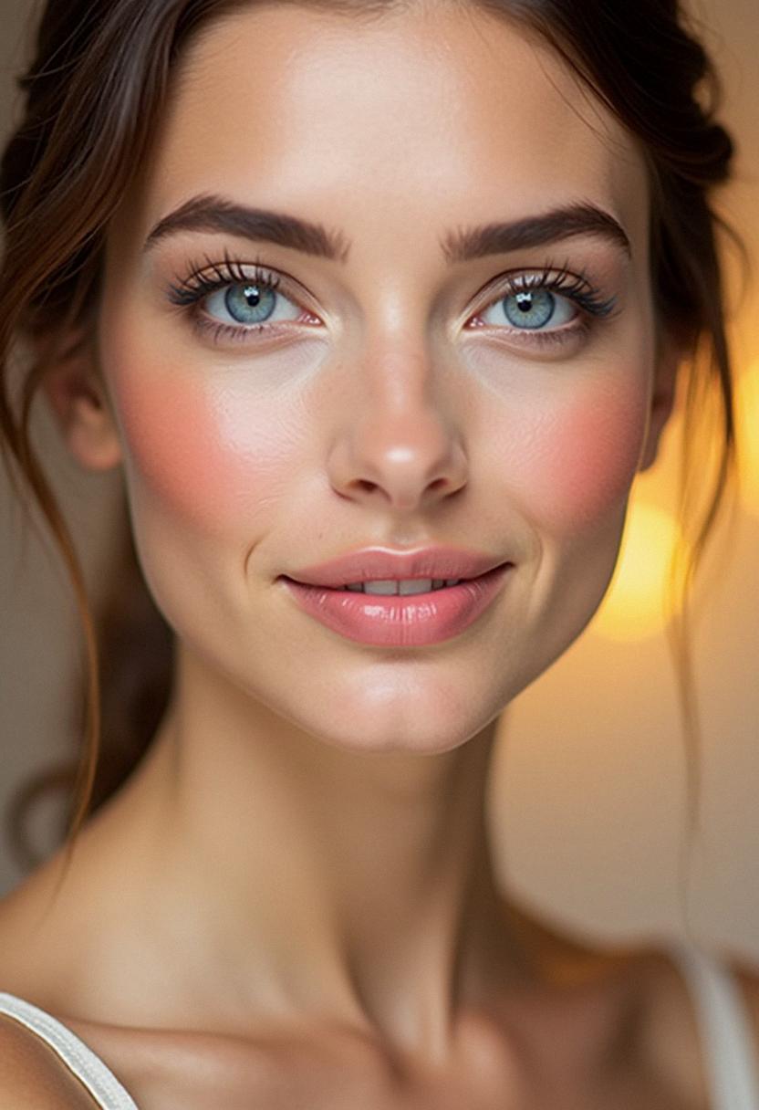 natural makeup for blue eyes