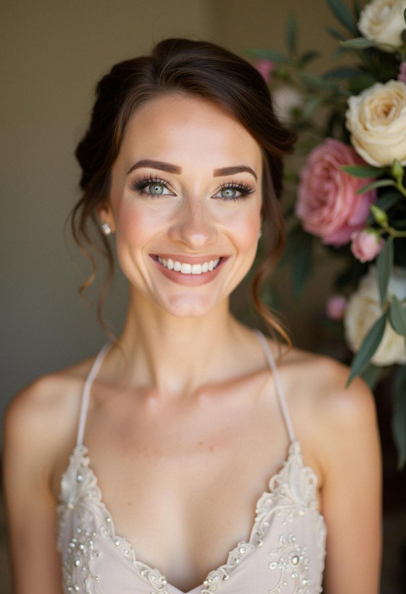 neutral makeup bridesmaid