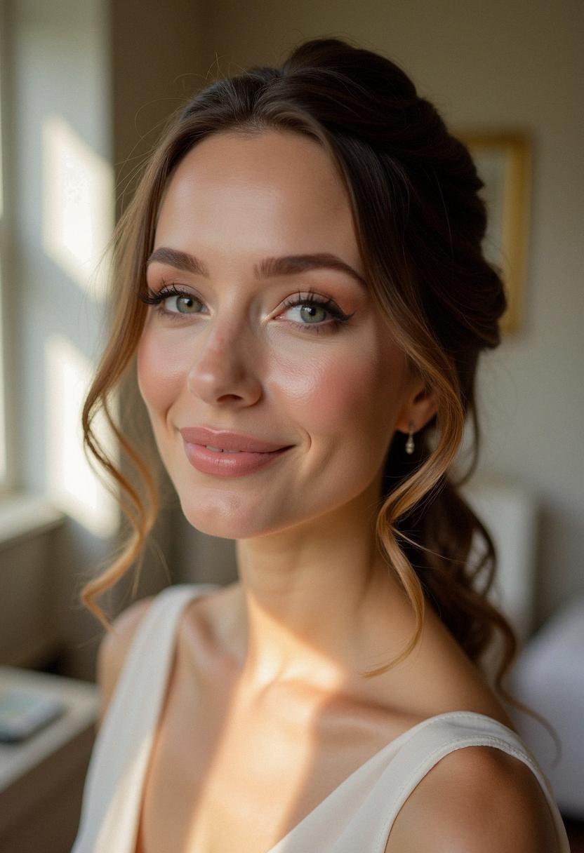 neutral makeup bridesmaid