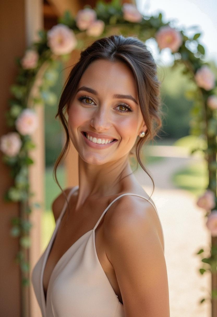 neutral makeup bridesmaid