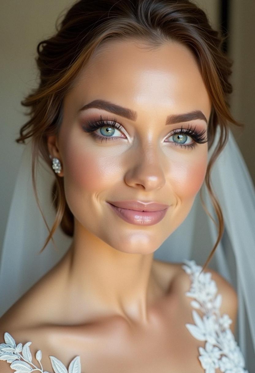 neutral makeup wedding