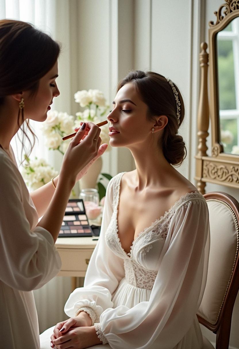 neutral makeup wedding