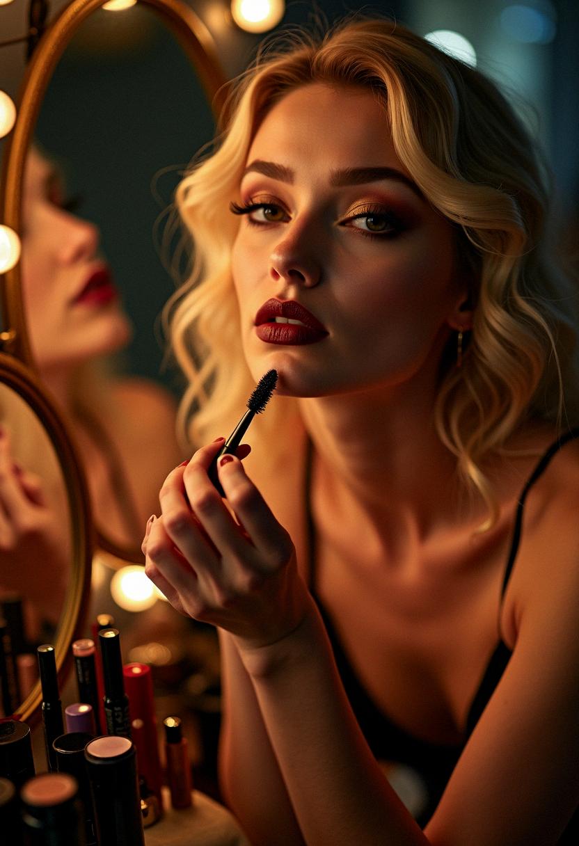 night makeup for blondes