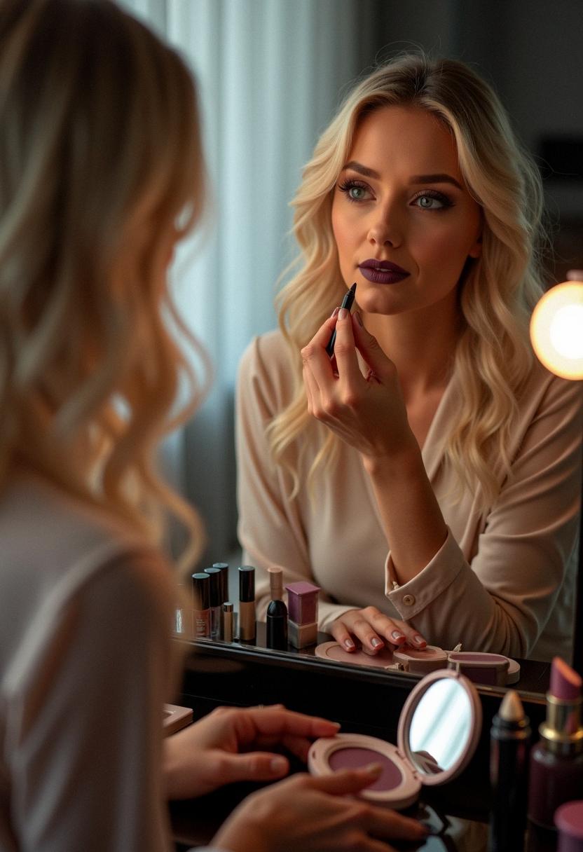 night makeup for blondes
