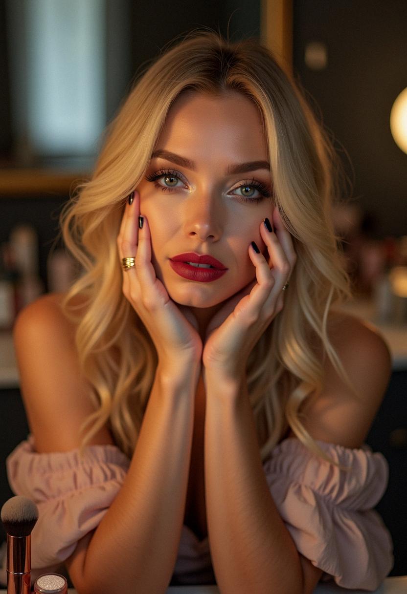 night makeup for blondes