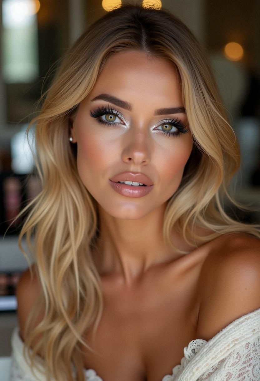 night makeup for blondes