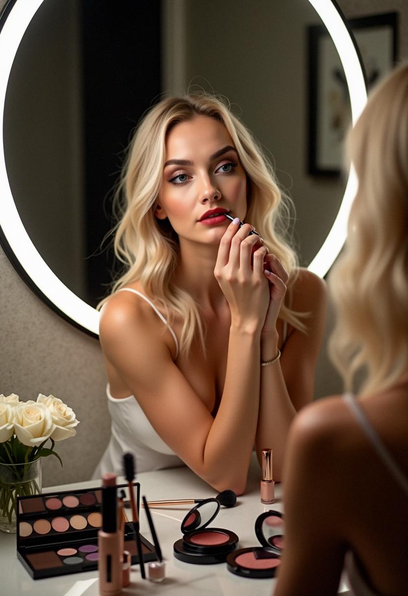 night makeup for blondes