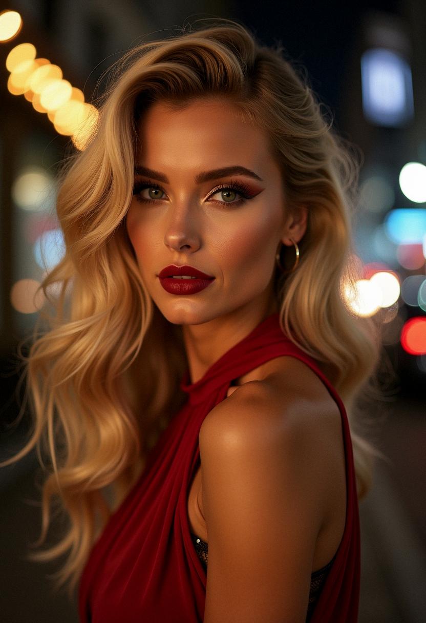 night makeup for blondes
