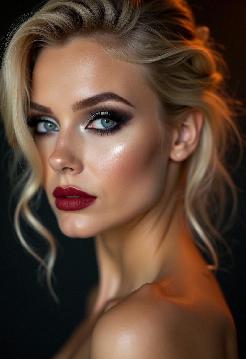 night makeup for blondes