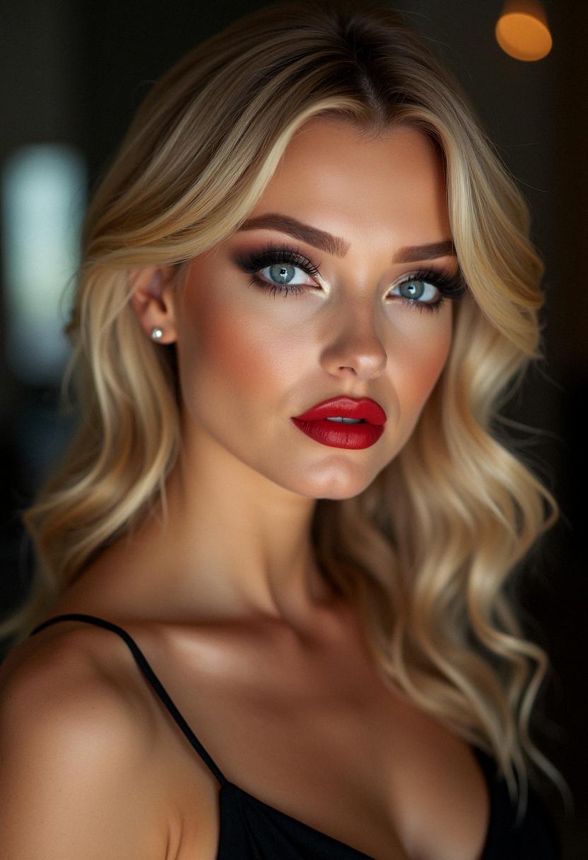 night makeup for blondes