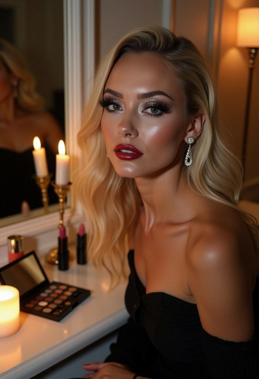 night makeup for blondes