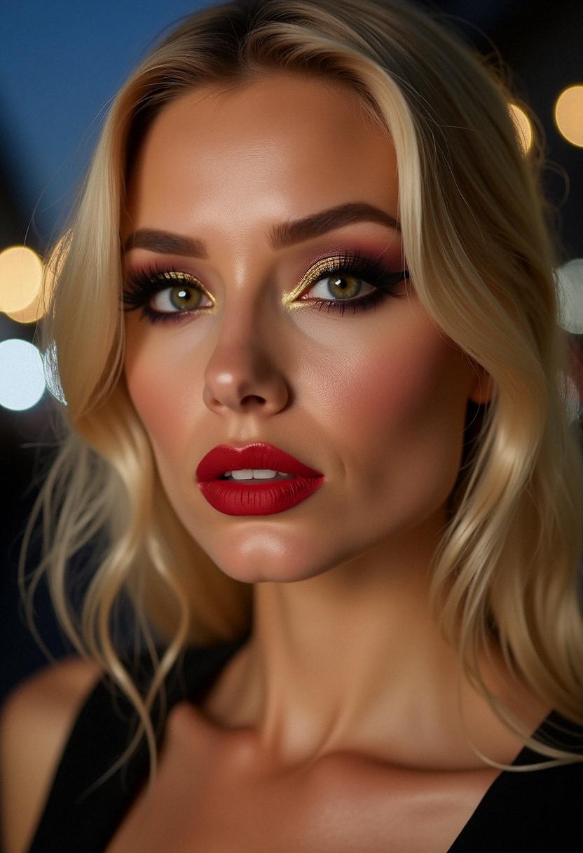 night makeup for blondes