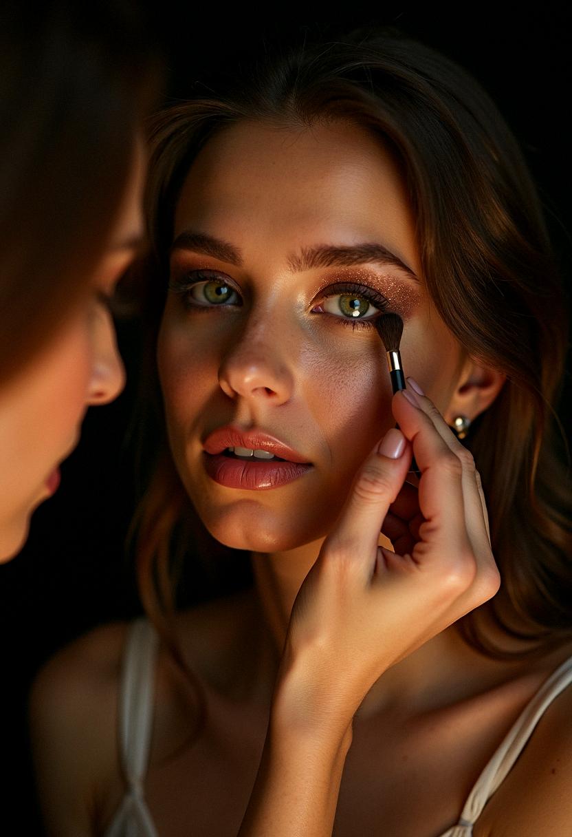 night makeup green eyes