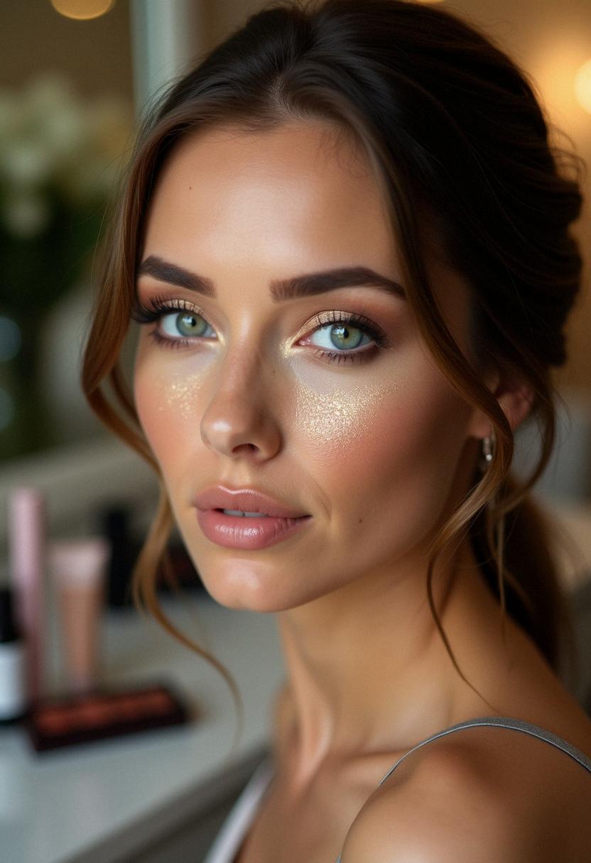 night makeup green eyes