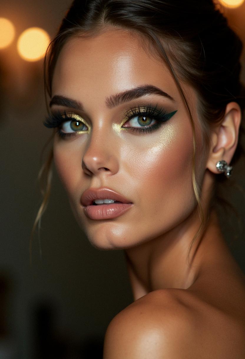 night makeup green eyes