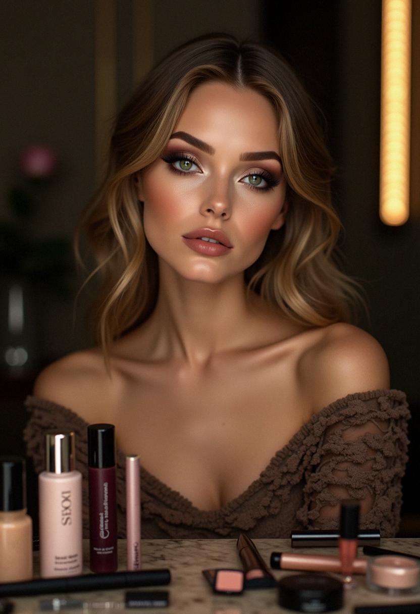 night makeup green eyes