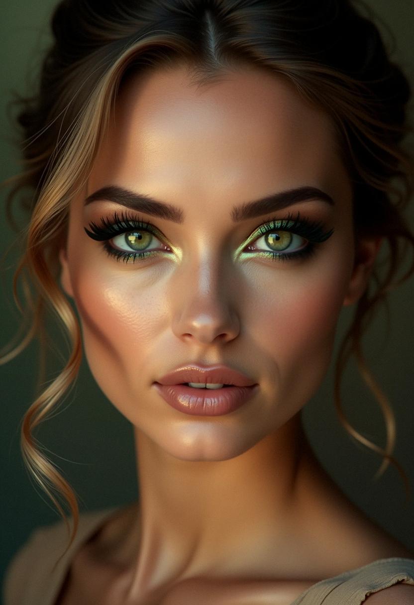 night makeup green eyes