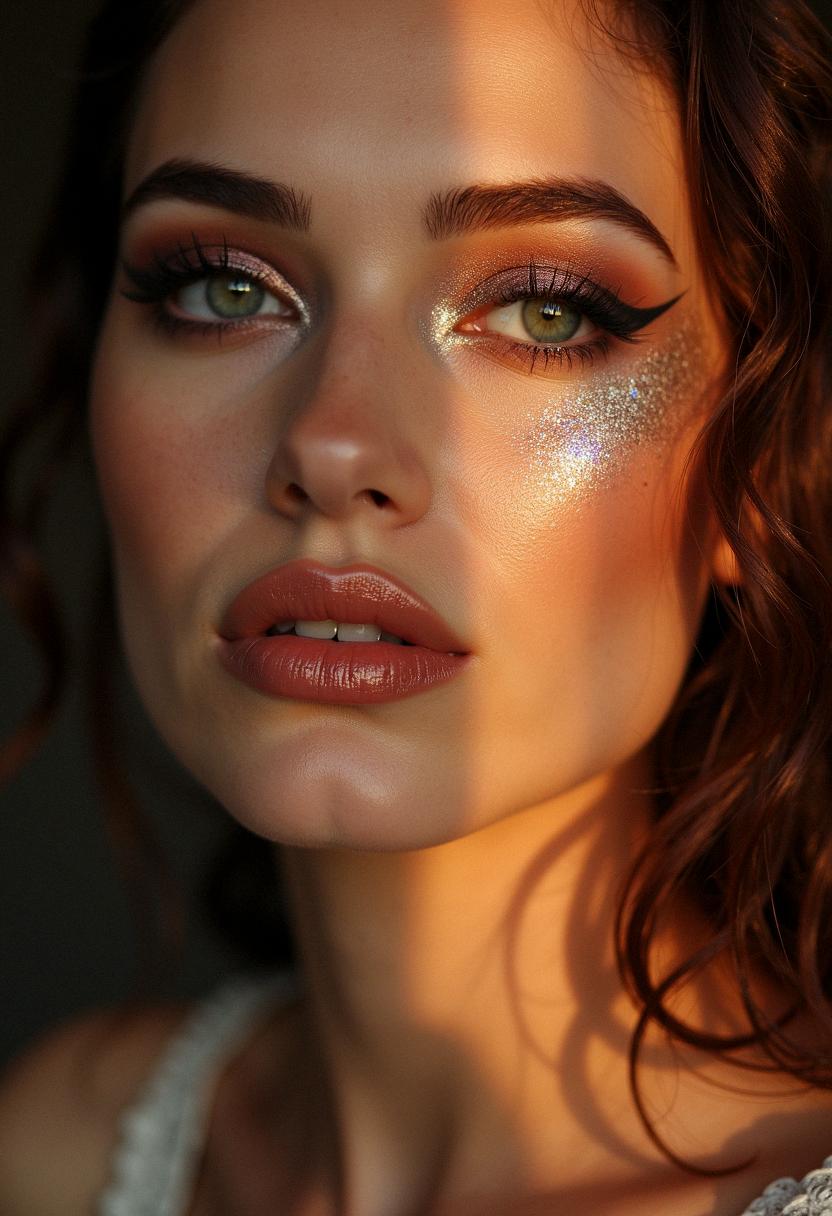 night makeup green eyes