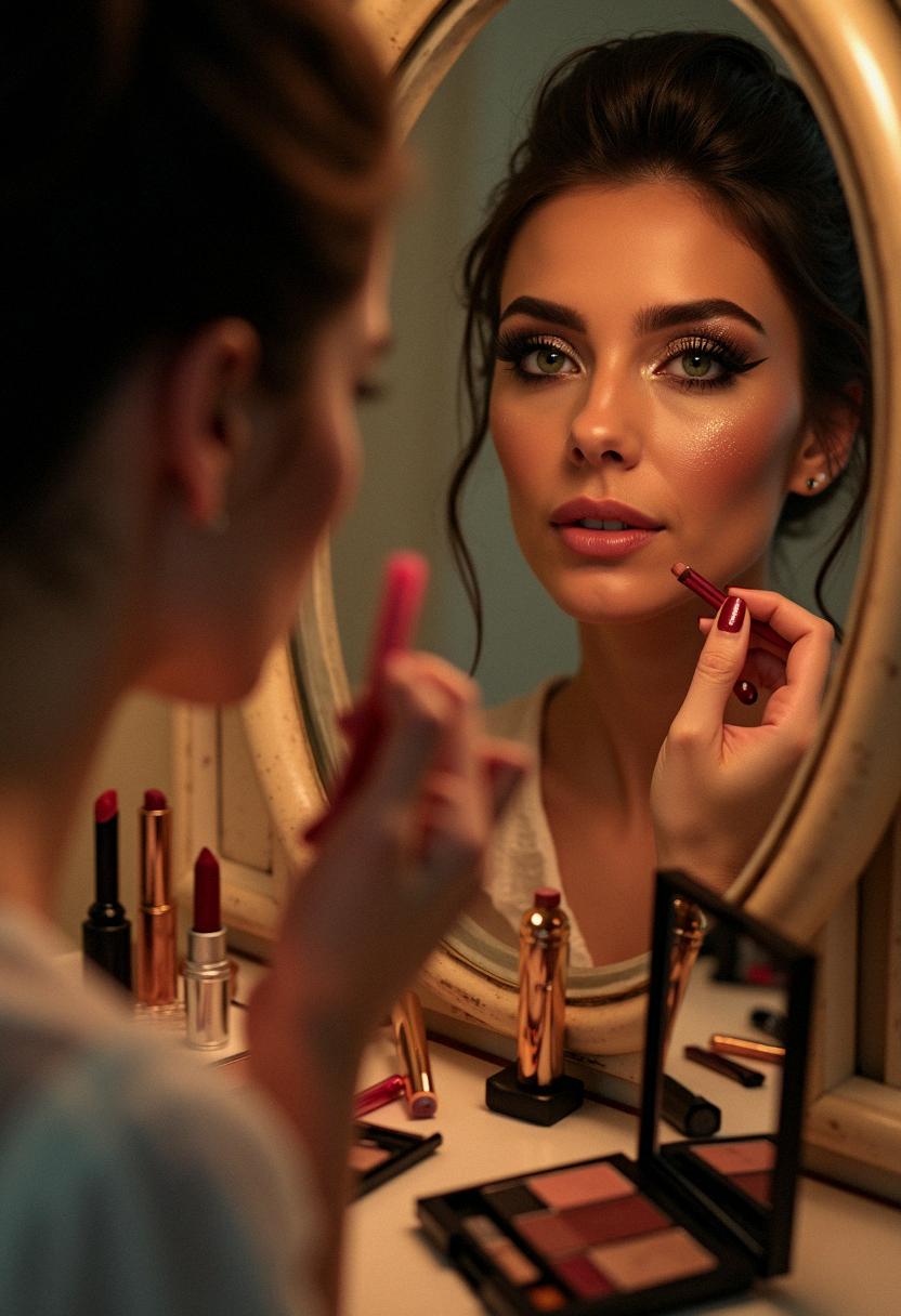 night makeup green eyes