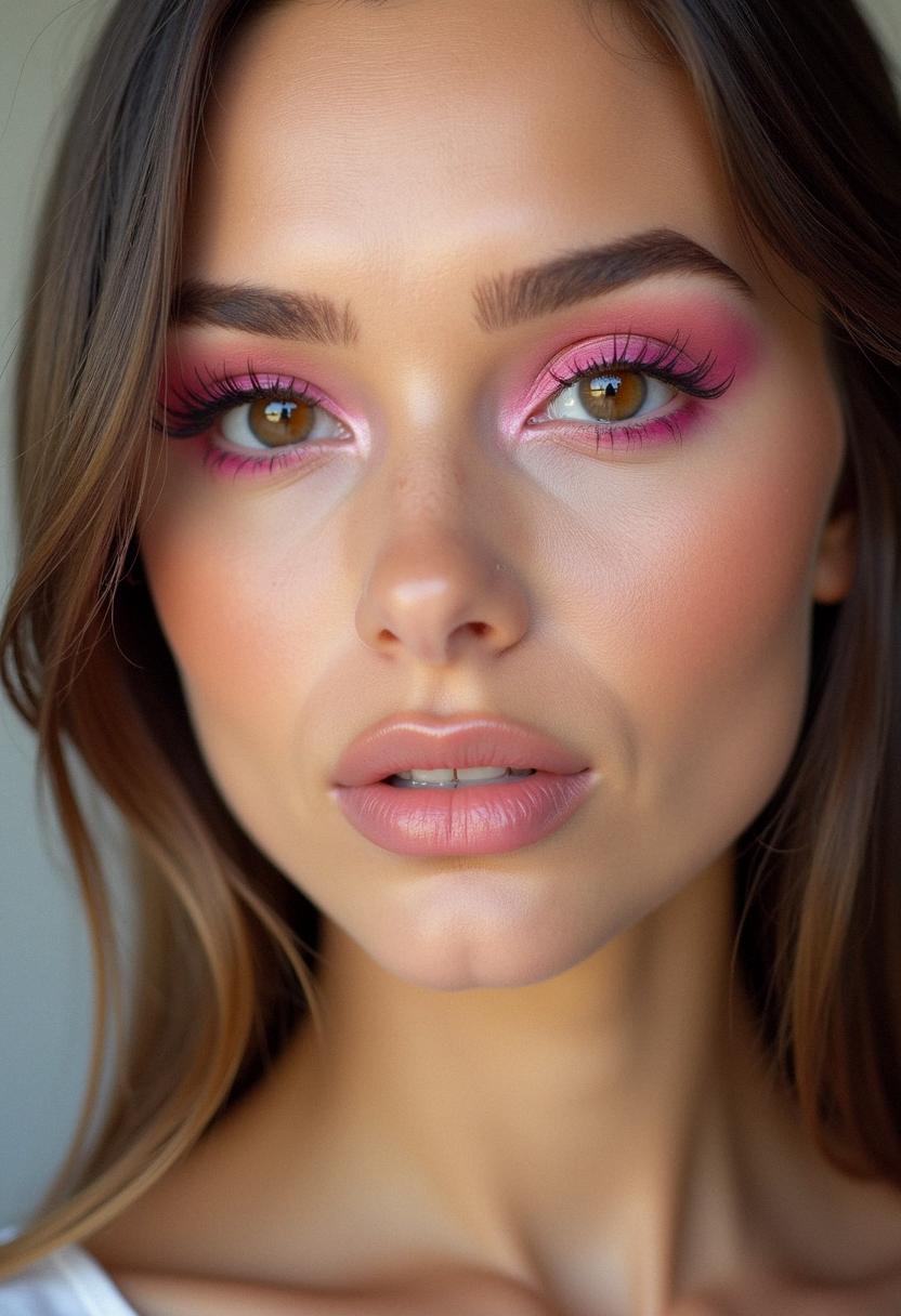 pink smokey eye