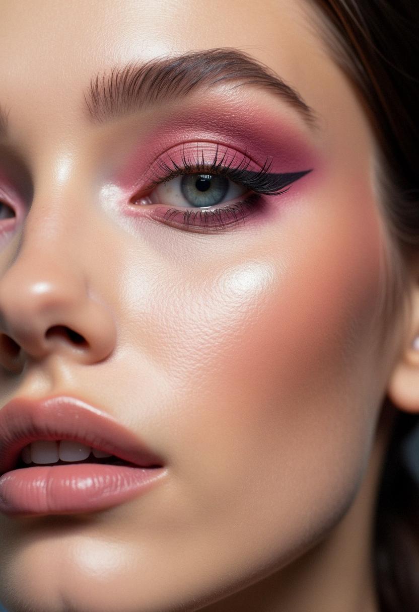 pink smokey eye
