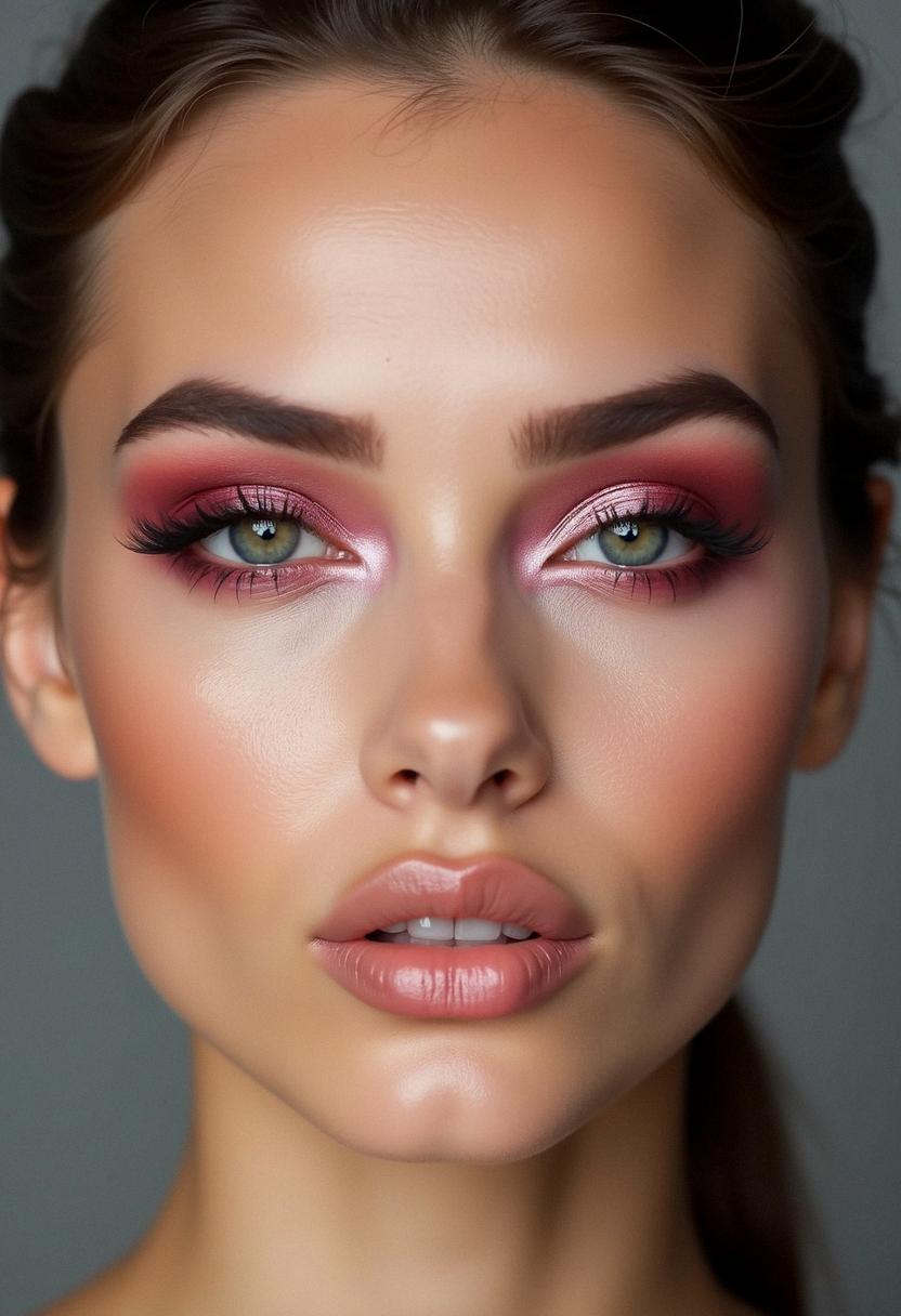 pink smokey eye