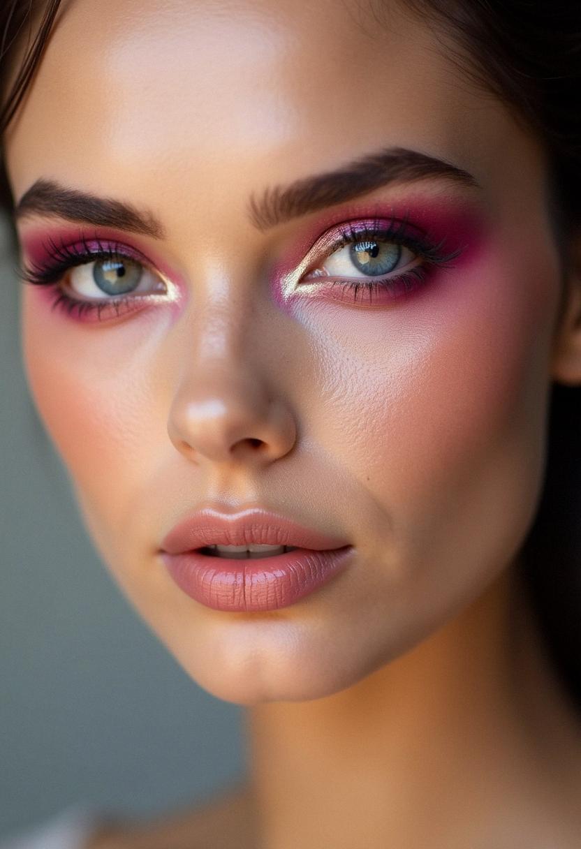pink smokey eye