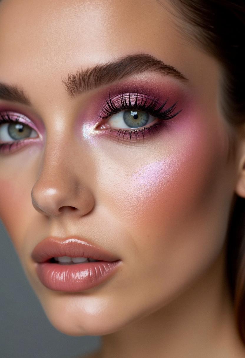 pink smokey eye