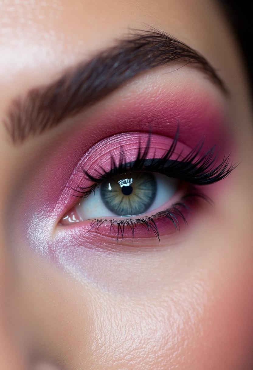 pink smokey eye