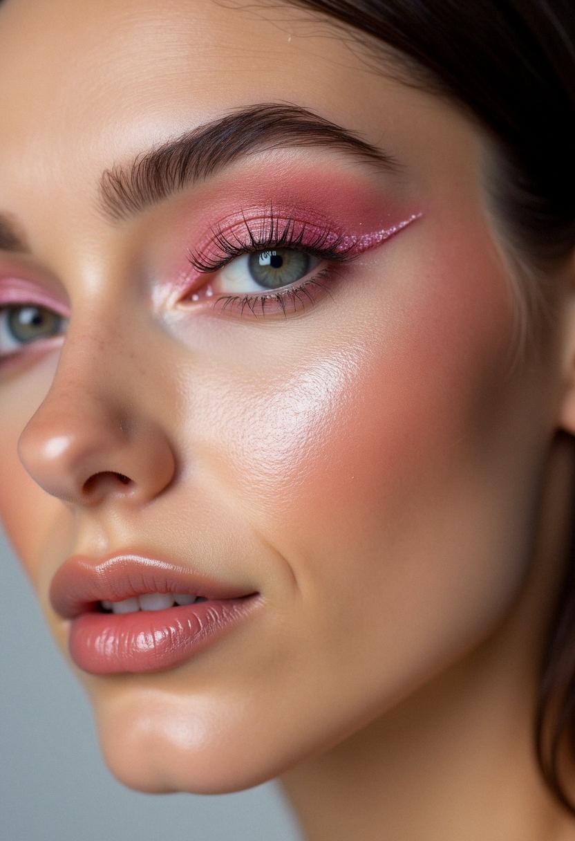 pink smokey eye