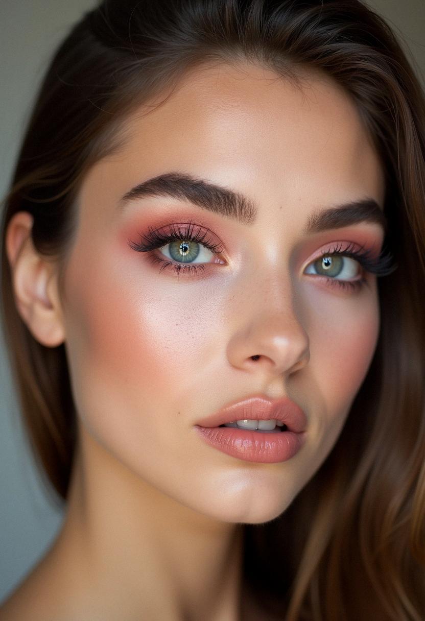 pink smokey eye