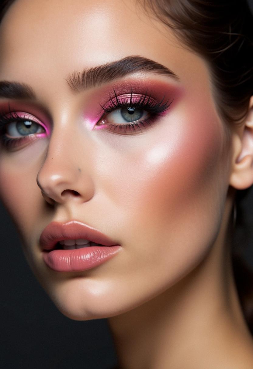 pink smokey eye