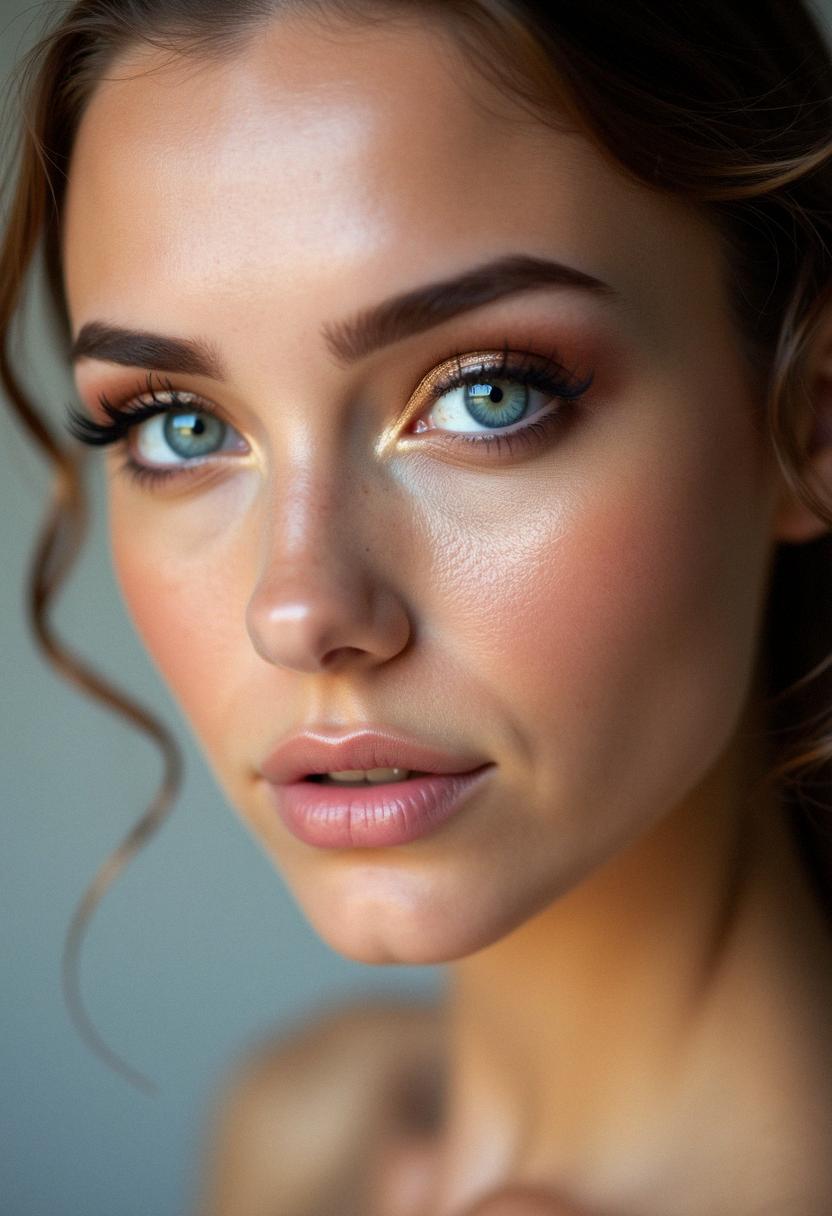 pretty makeup for blue eyes