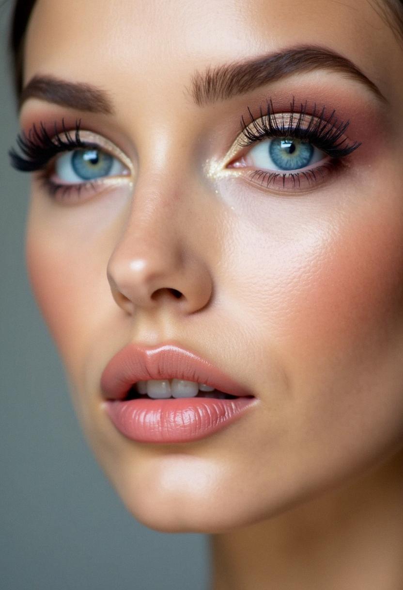 pretty makeup for blue eyes