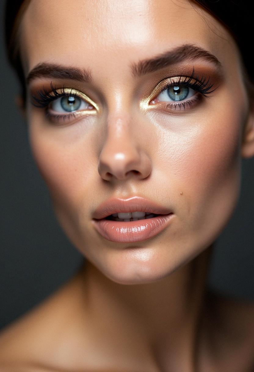 pretty makeup for blue eyes