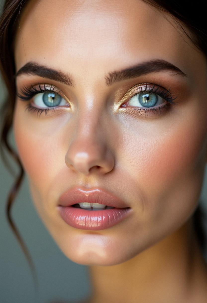 pretty makeup for blue eyes