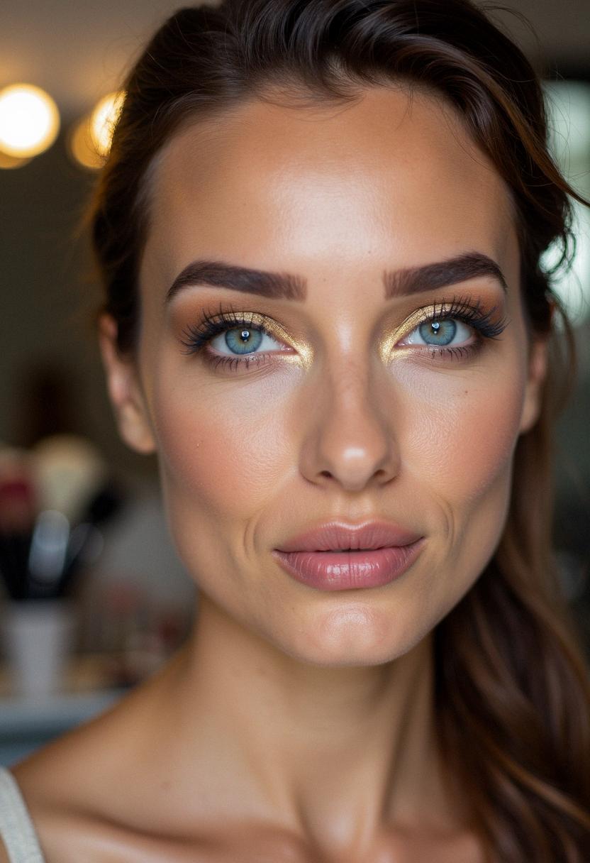 pretty makeup for blue eyes