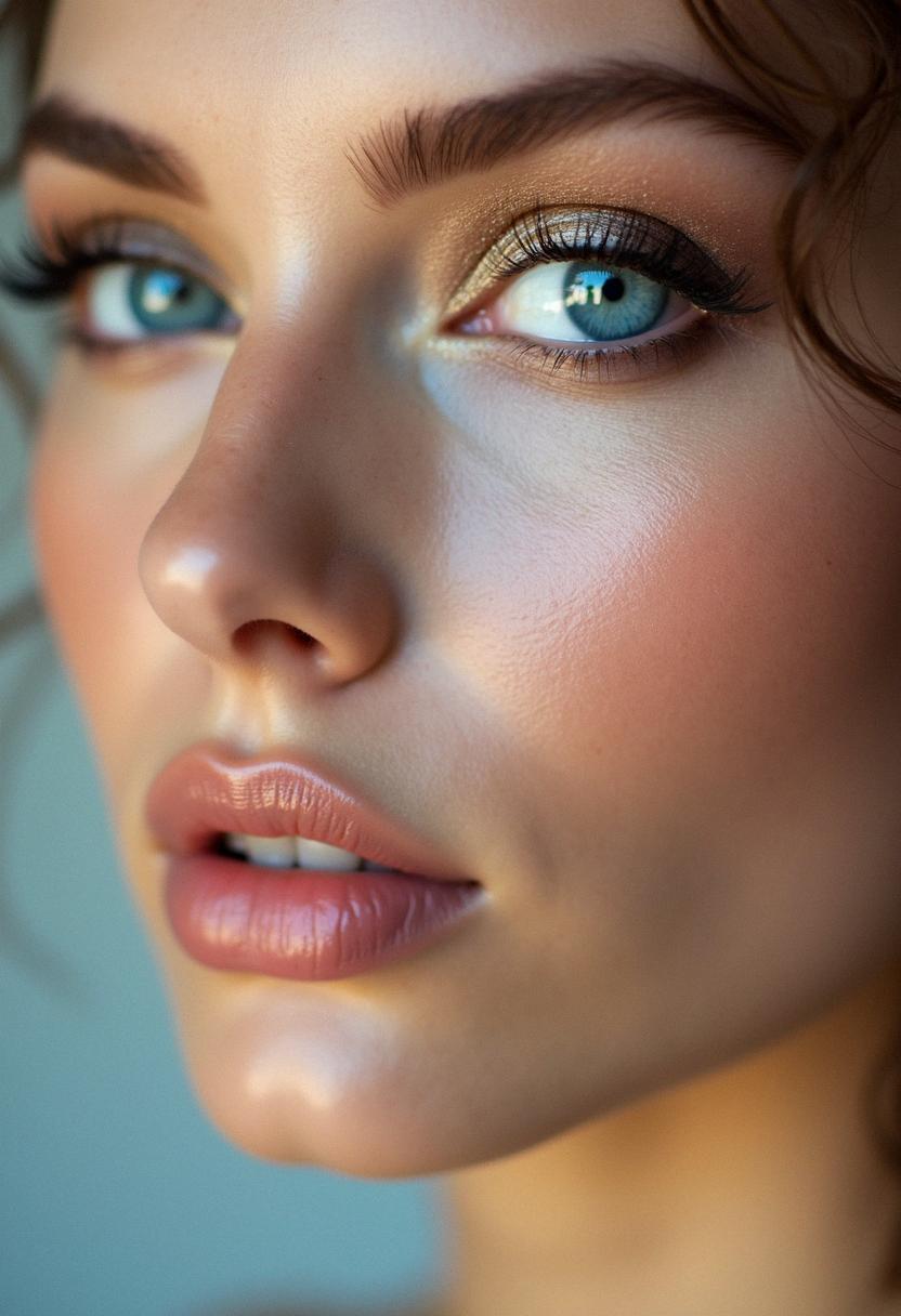 pretty makeup for blue eyes