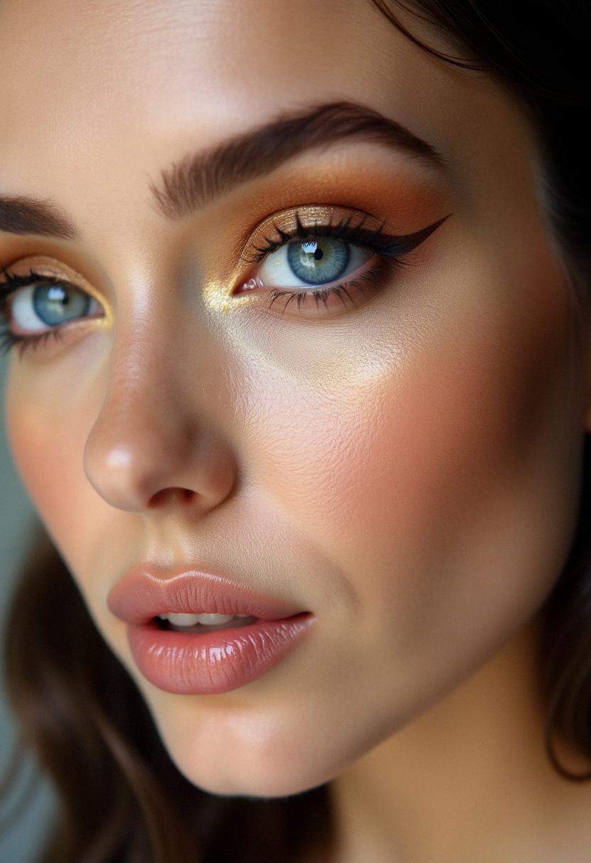 pretty makeup for blue eyes