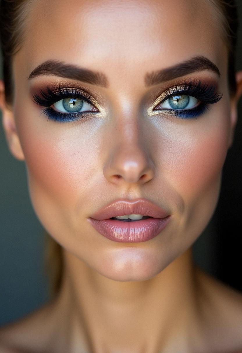 pretty makeup for blue eyes