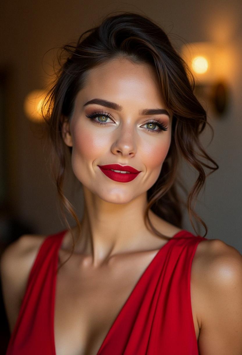 prom makeup for red dress