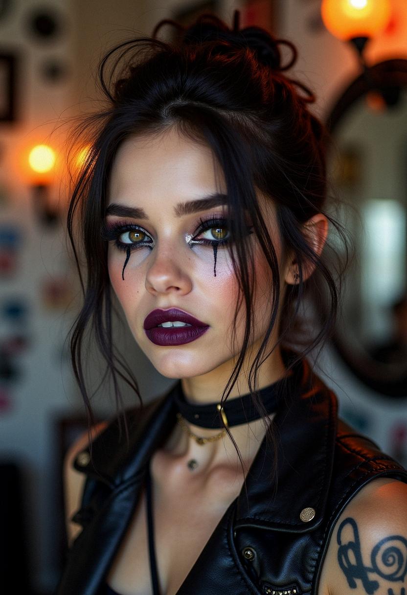 punk makeup grunge