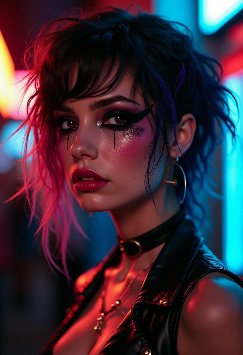 punk makeup grunge
