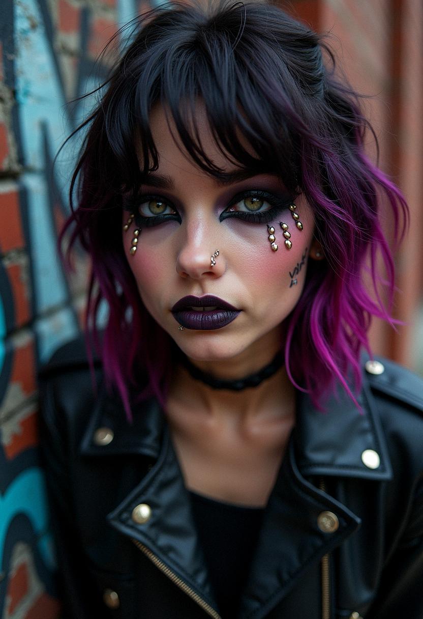 punk makeup grunge