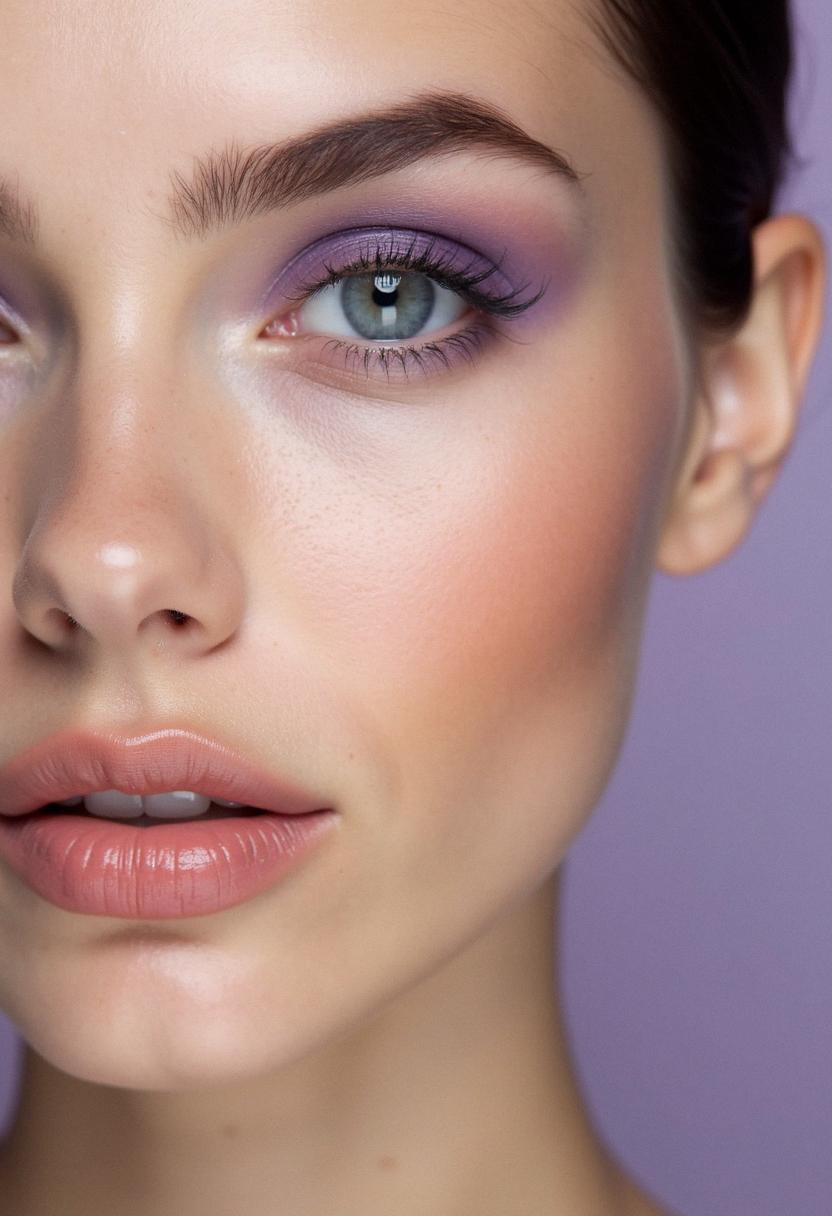 purple eye makeup minimal